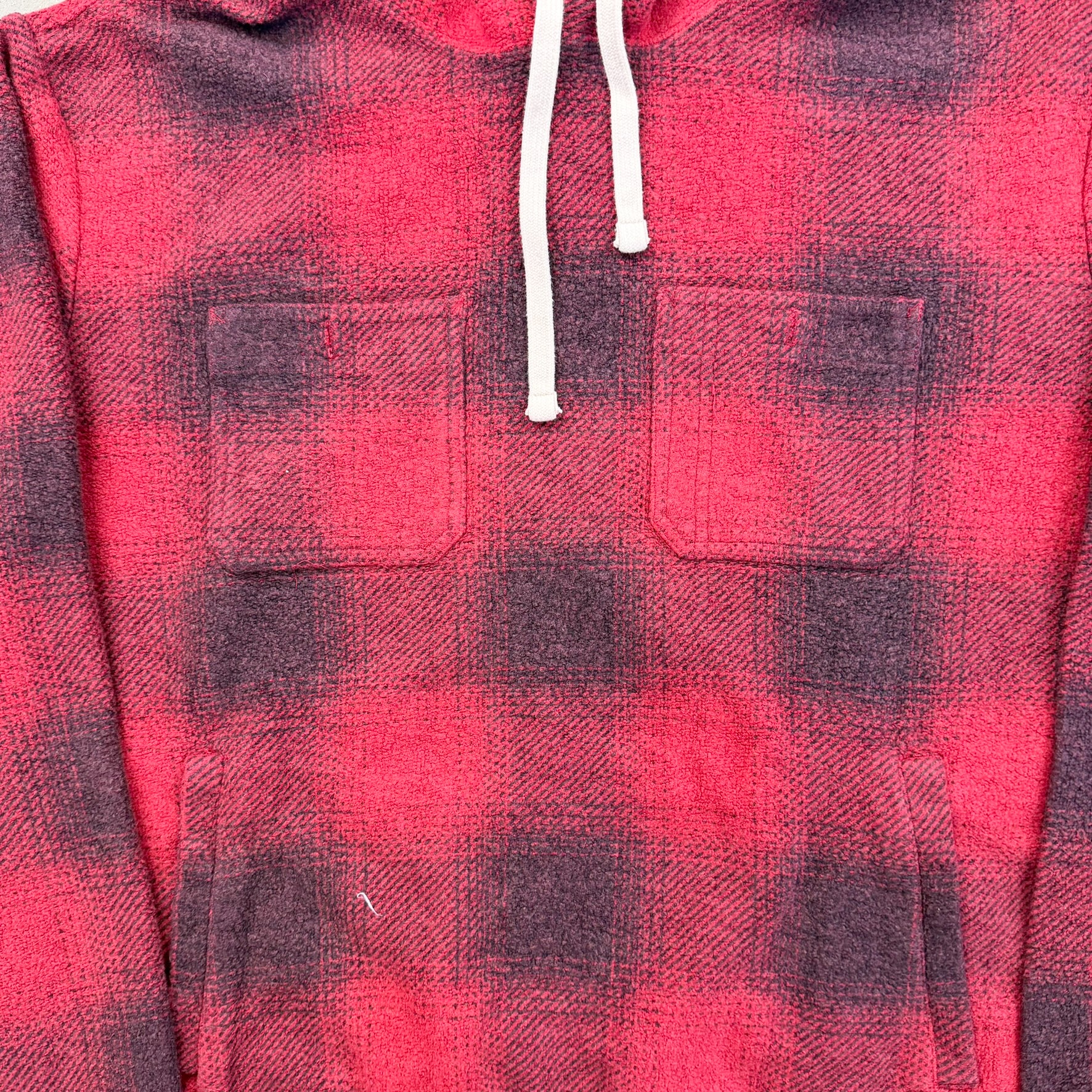 F- Vintage Ralph Lauren Polo Country Plaid Fleece Hoodie