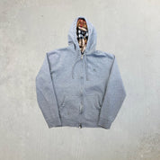 F- Burberry Double Zipper Zip Up Hoodie