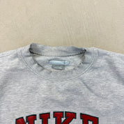 F- Vintage '00 Nike Embroidered Text Grey Crewneck