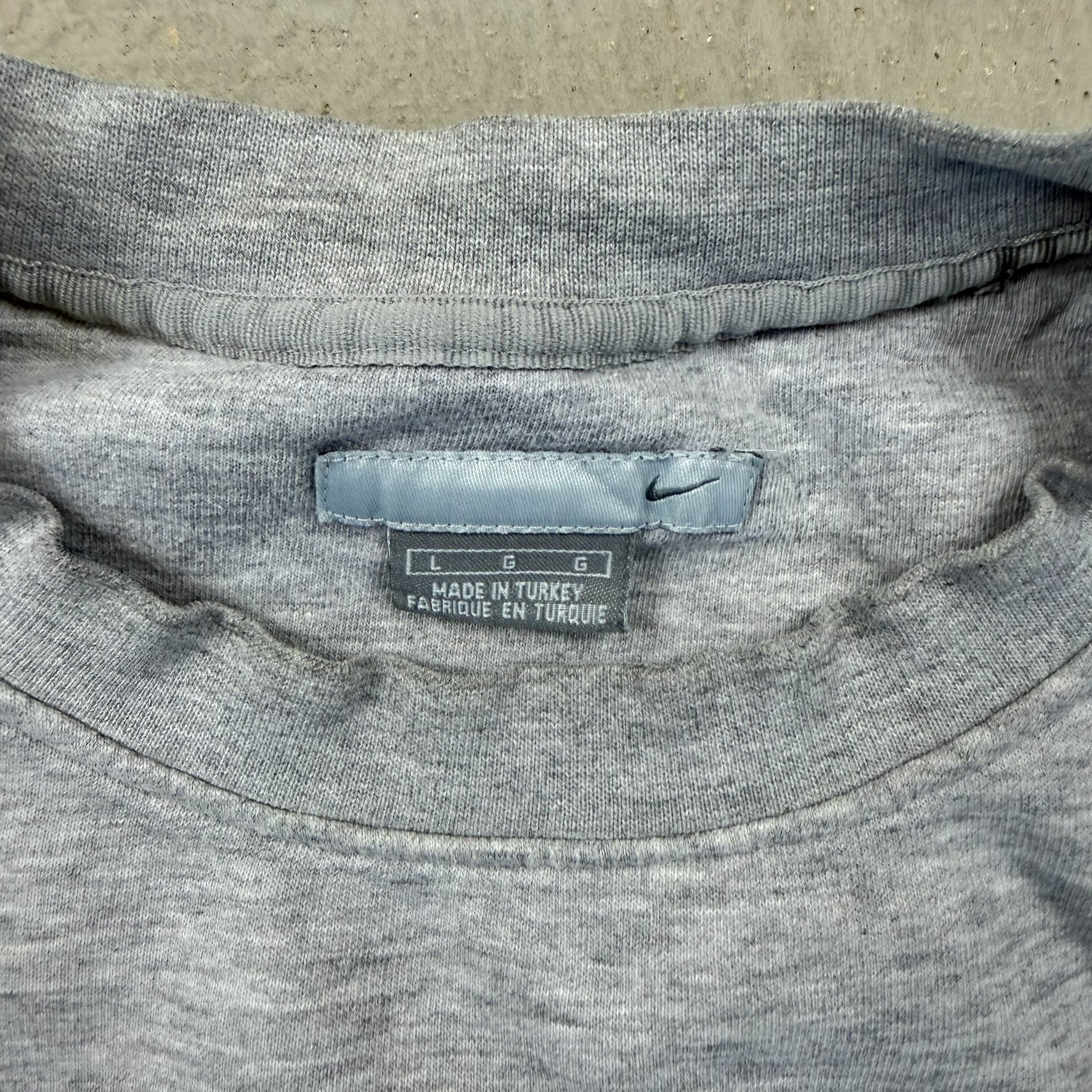 F- Vintage '00 Nike Embroidered Text Grey Crewneck