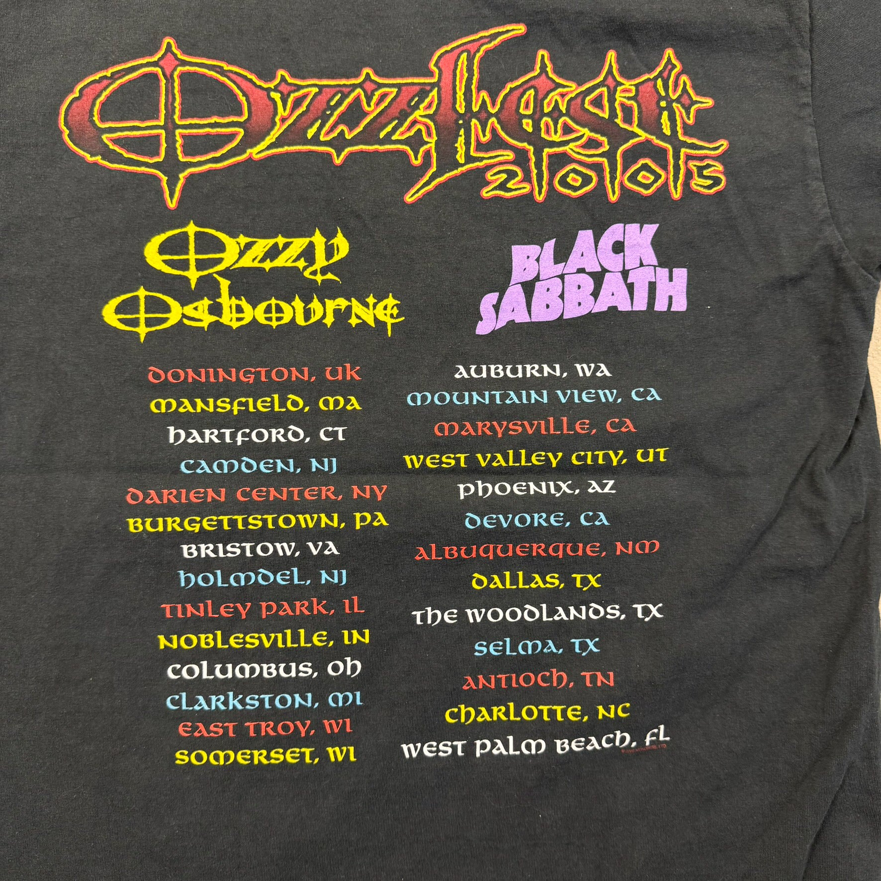 F- Vintage '05 Ozzfest Ozzy Osbourne Black Sabbath Graphic Red Anvil Tag Tee