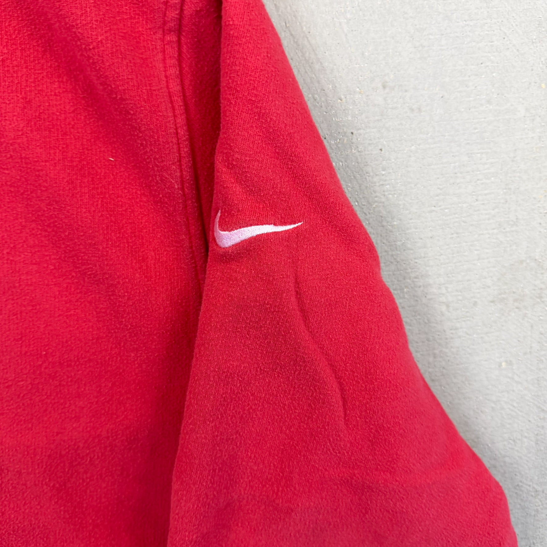 F- Vintage '00 Nike Embroidered Text Red Crewneck