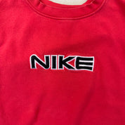 F- Vintage '00 Nike Embroidered Text Red Crewneck