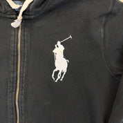 F- Vintage Polo Ralph Lauren Embroidered Polo Zip Up Hoodie