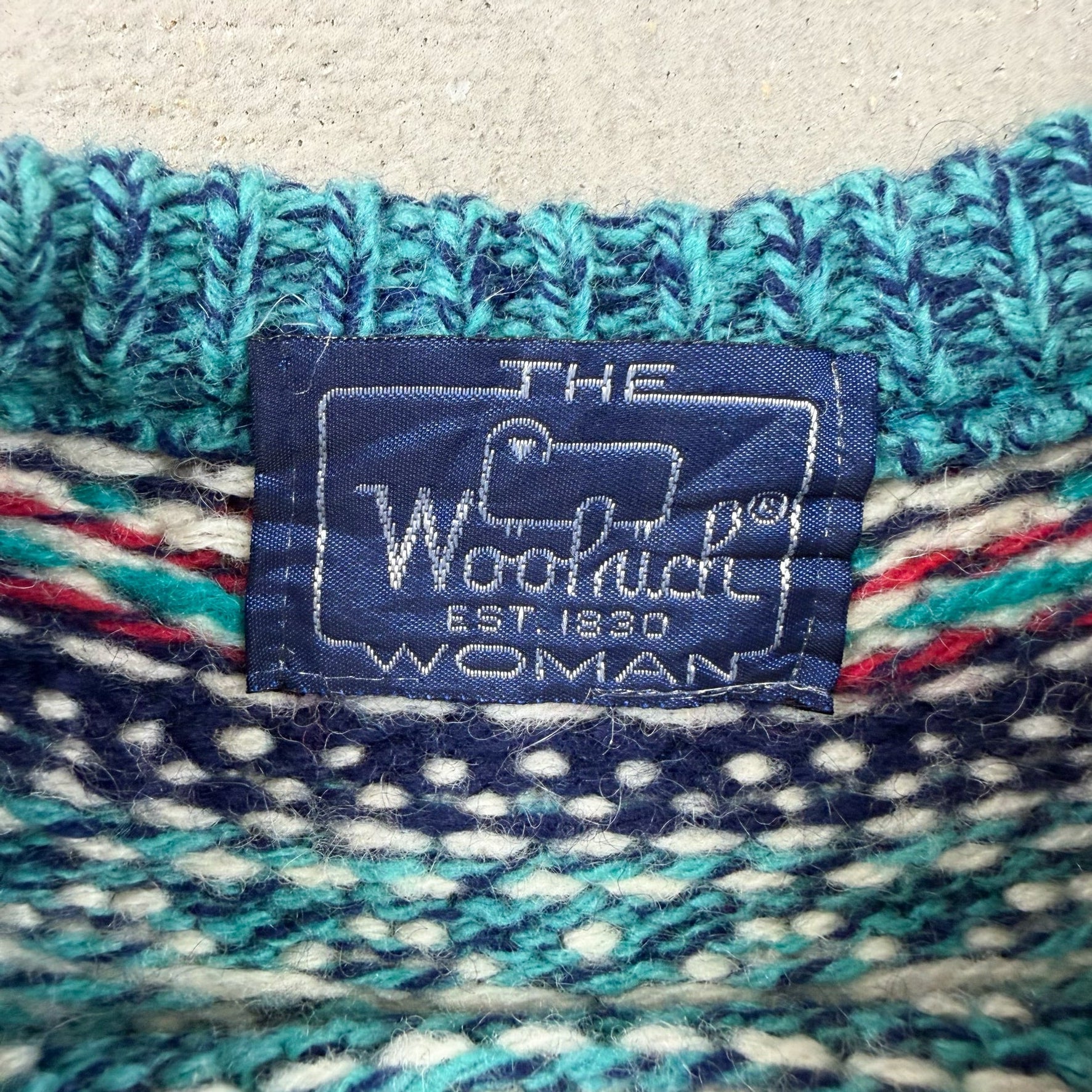 F- Vintage Woolrich Women's Pattern Knit Sweater