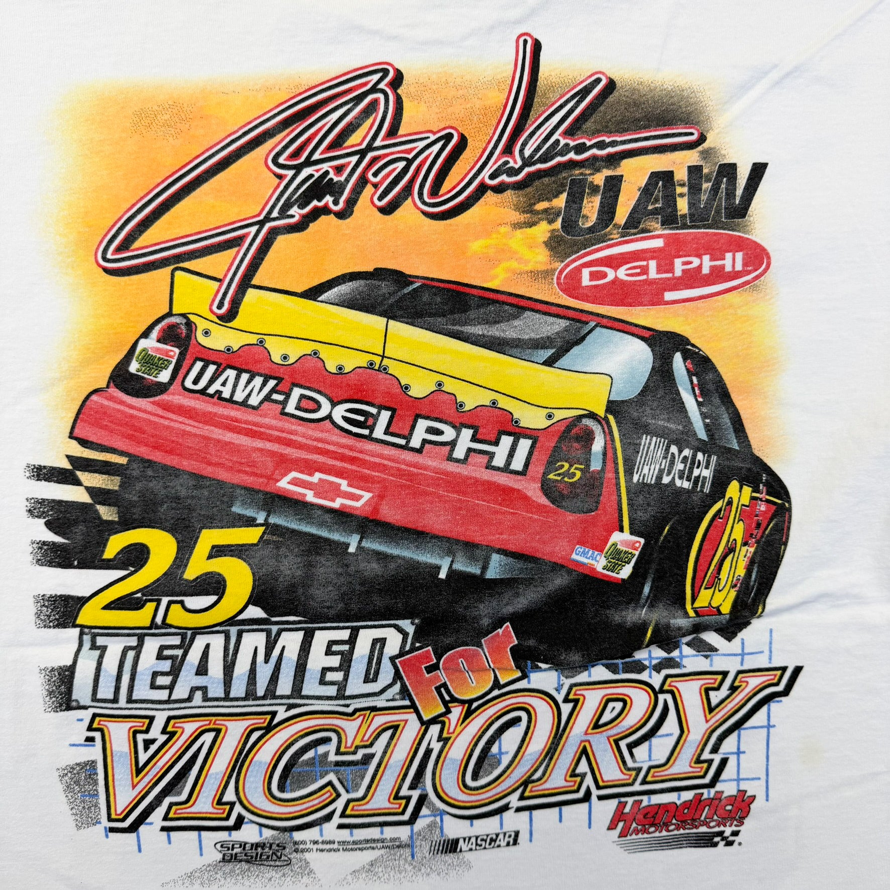 F- Vintage '01 Nascar Jerry Nadeau UAW Delphi Car Tee
