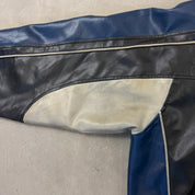 F- Vintage New England Patriots NFL Zip Up Leather Jacket