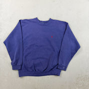 F- Vintage Polo Ralph Lauren Made In USA Embroidered Logo Crewneck
