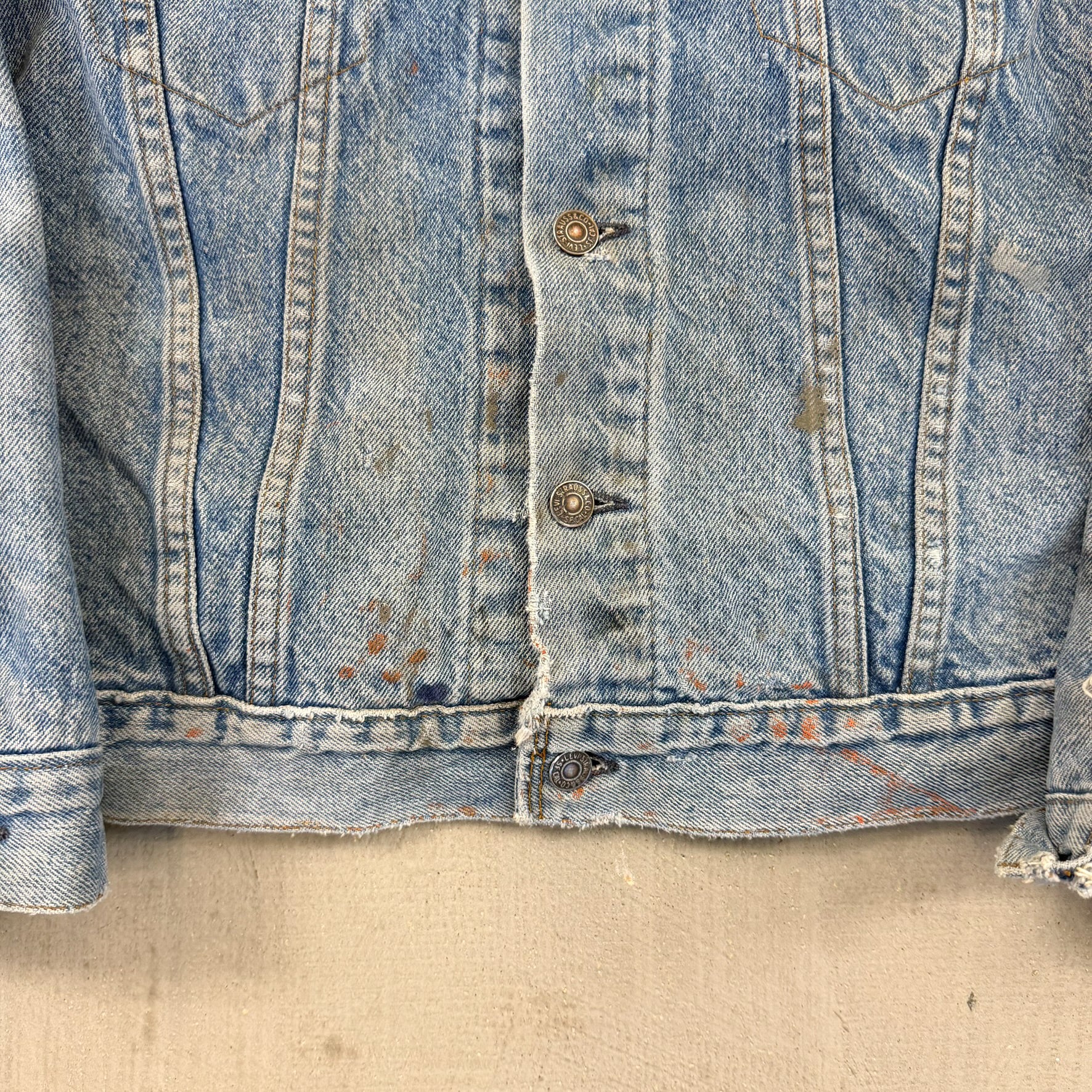 F- Vintage 80s Levi's Blanket Lined Made In USA Denim Jacket