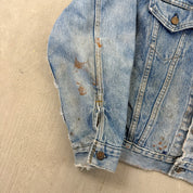 F- Vintage 80s Levi's Blanket Lined Made In USA Denim Jacket