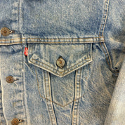 F- Vintage 80s Levi's Blanket Lined Made In USA Denim Jacket