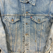 F- Vintage 80s Levi's Blanket Lined Made In USA Denim Jacket