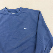 F- Vintage '00 Nike Embroidered Swoosh Navy Crewneck
