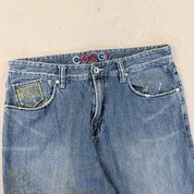 F- Vintage Coogi Embroidered Details Baggy Jeans