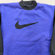 F- Vintage 90s Nike Embroidered Swoosh Purple Crewneck