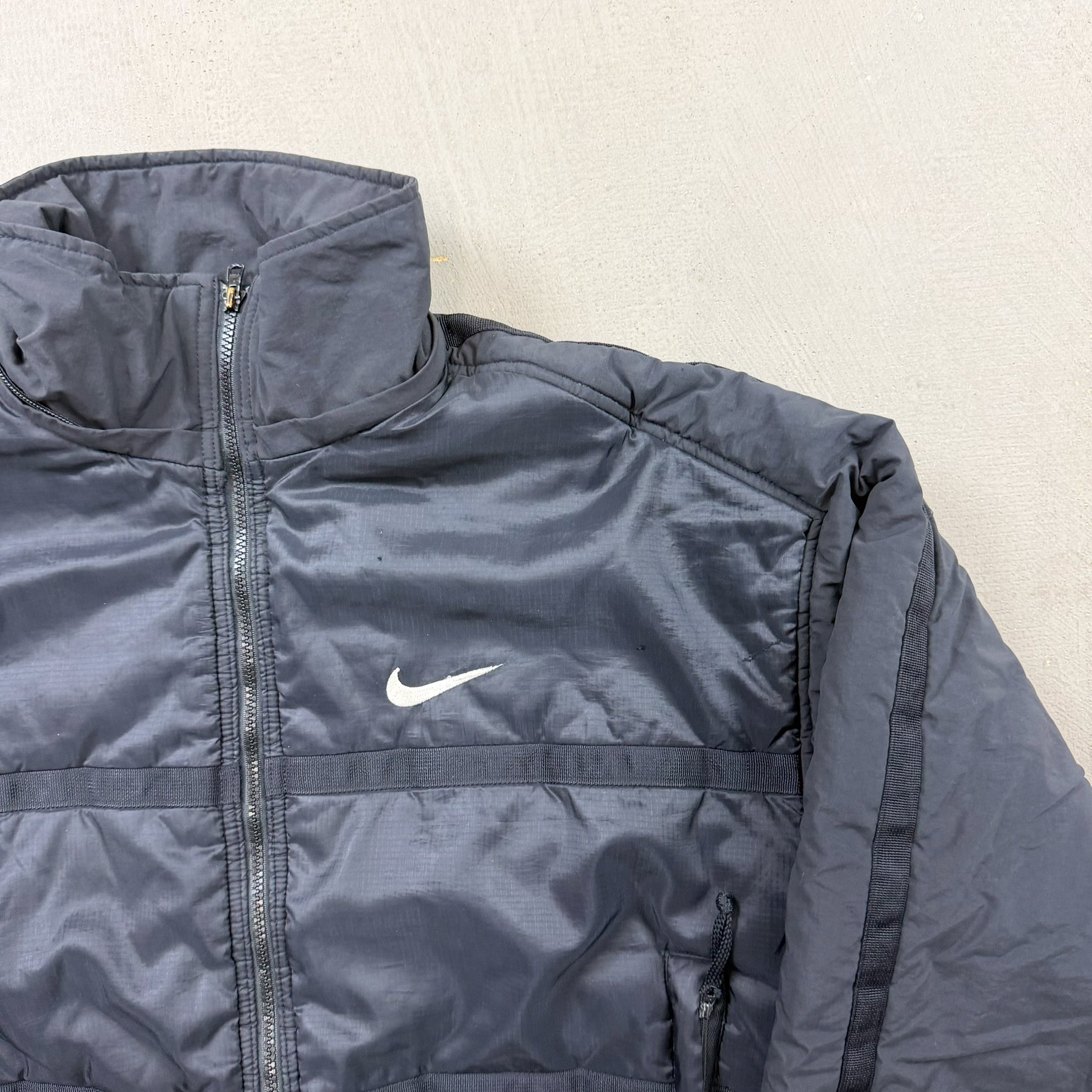 F- Vintage 90s Nike Zip Up Puffer Winter Jacket