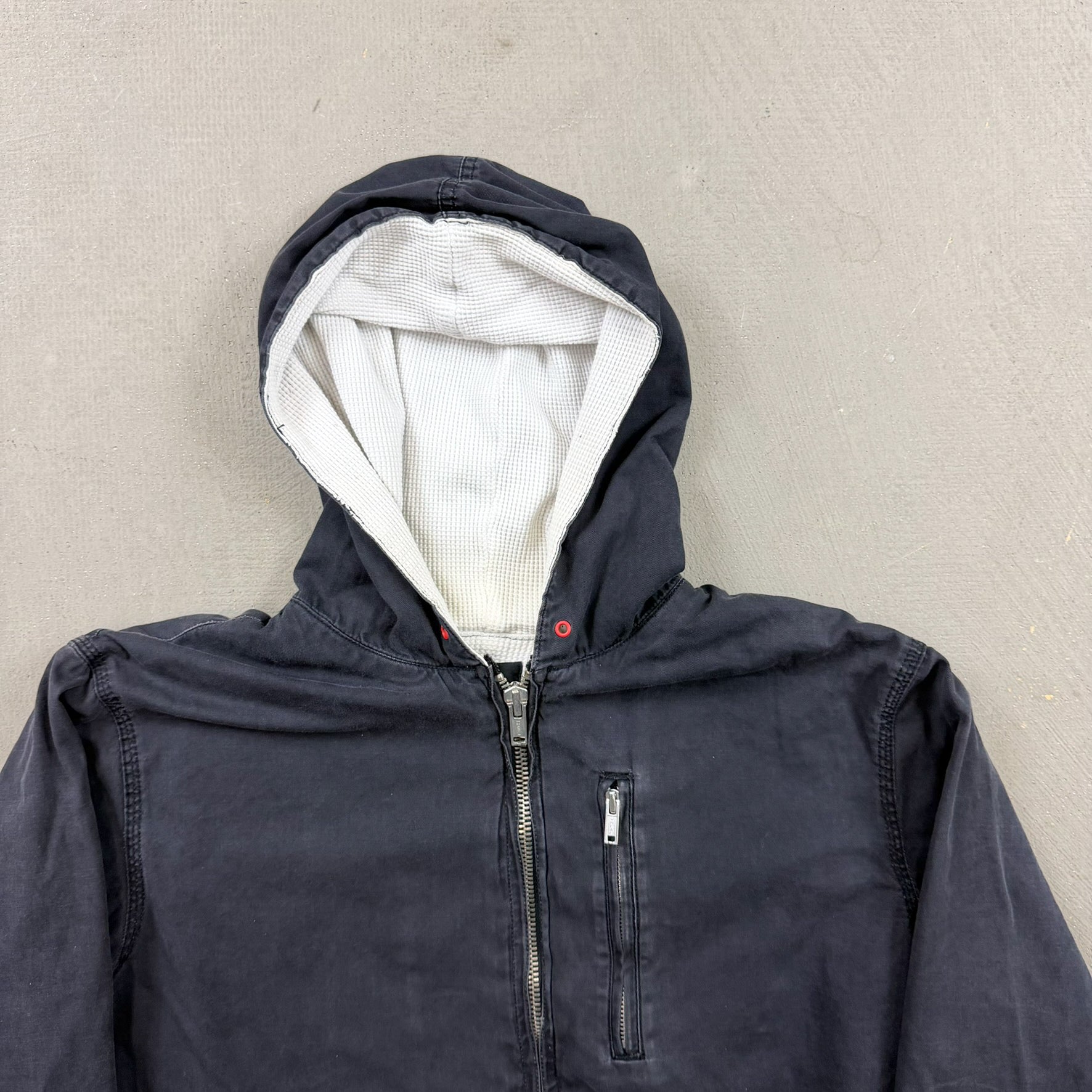 F- Vintage Stussy Zip Up Waffle Lined Lightweight Jacket