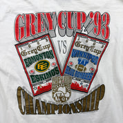 F- Vintage '93 CFL Grey Cup Edmonton Elks Vs Winnipeg Blue Bombers Single Stitch Tee