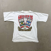 F- Vintage '93 CFL Grey Cup Edmonton Elks Vs Winnipeg Blue Bombers Single Stitch Tee