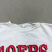 F- Vintage '92 San Francisco 49ers NFL Text & Logo Single Stitch Tee