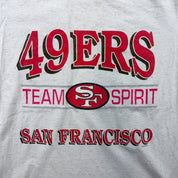 F- Vintage '92 San Francisco 49ers NFL Text & Logo Single Stitch Tee