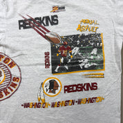 F- Vintage '91 Washington Commanders NFL Jumbo Print Made In USA Single Stitch Tee