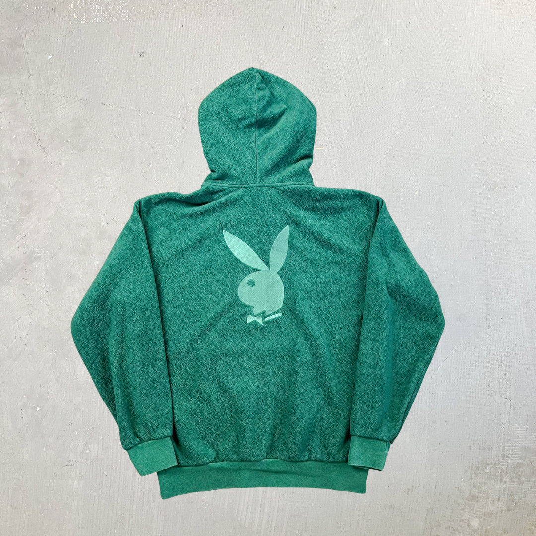 F- Playboy By Pacsun Embroidered Bunny Polar Fleece Hoodie
