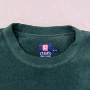 F- Chaps Ralph Lauren Embroidered Text Polar Fleece Crewneck