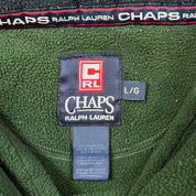 F- Chaps Ralph Lauren Embroidered Text Quarter Zip Polar Fleece