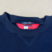 F- Tommy Hilfiger Embroidered Logo Polar Fleece Crewneck