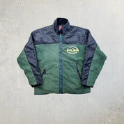 F- Vintage Green Bay Packers NFL Zip Up Polar Fleece