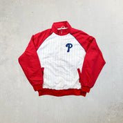 F- Vintage Philadelphia Phillies MLB Zip Up Bomber Jacket