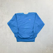 F- Vintage Champion Reverse Weave Made in USA Blue Crewneck