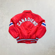 F- Vintage Montreal Canadiens NHL Satin Bomber Jacket