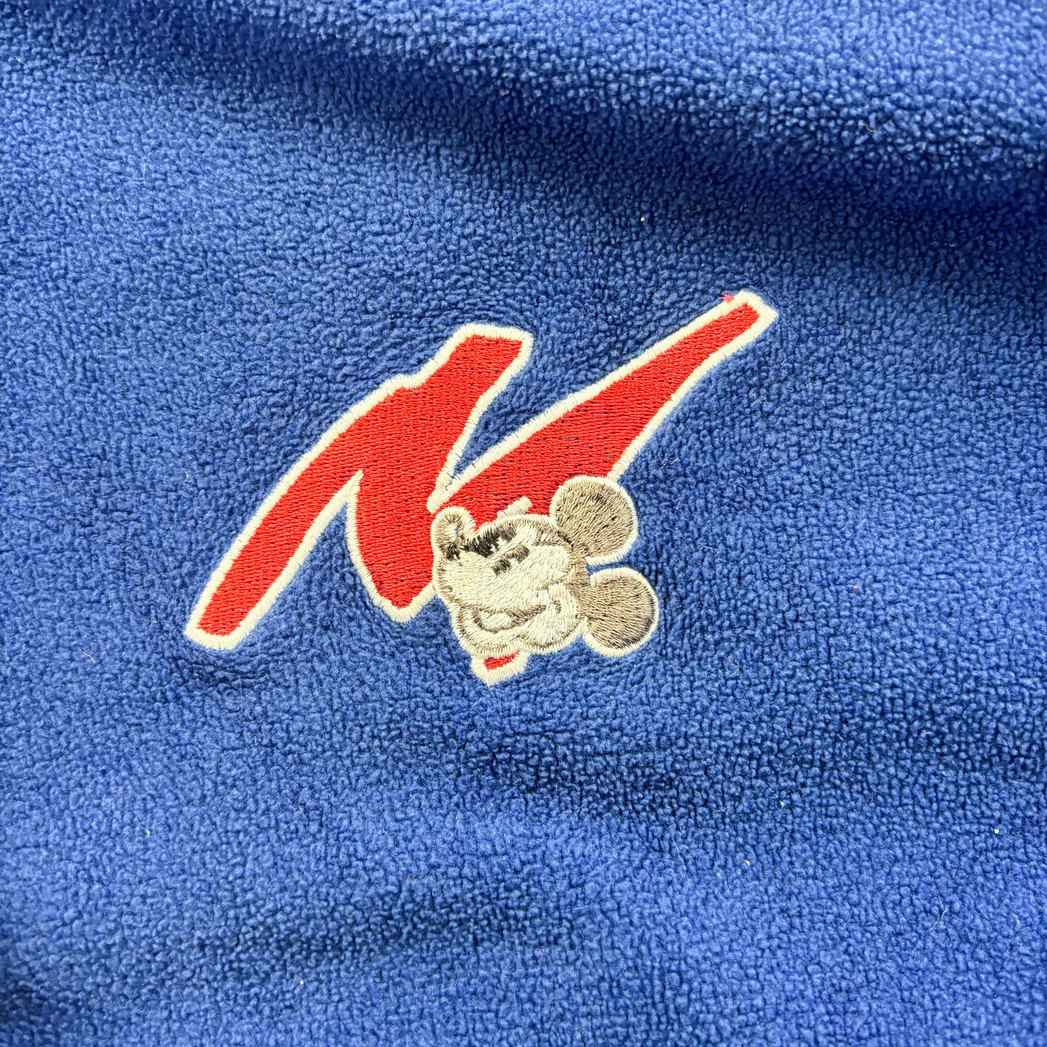 F- Vintage Disney Embroidered Mickey Zip Up Polar Fleece