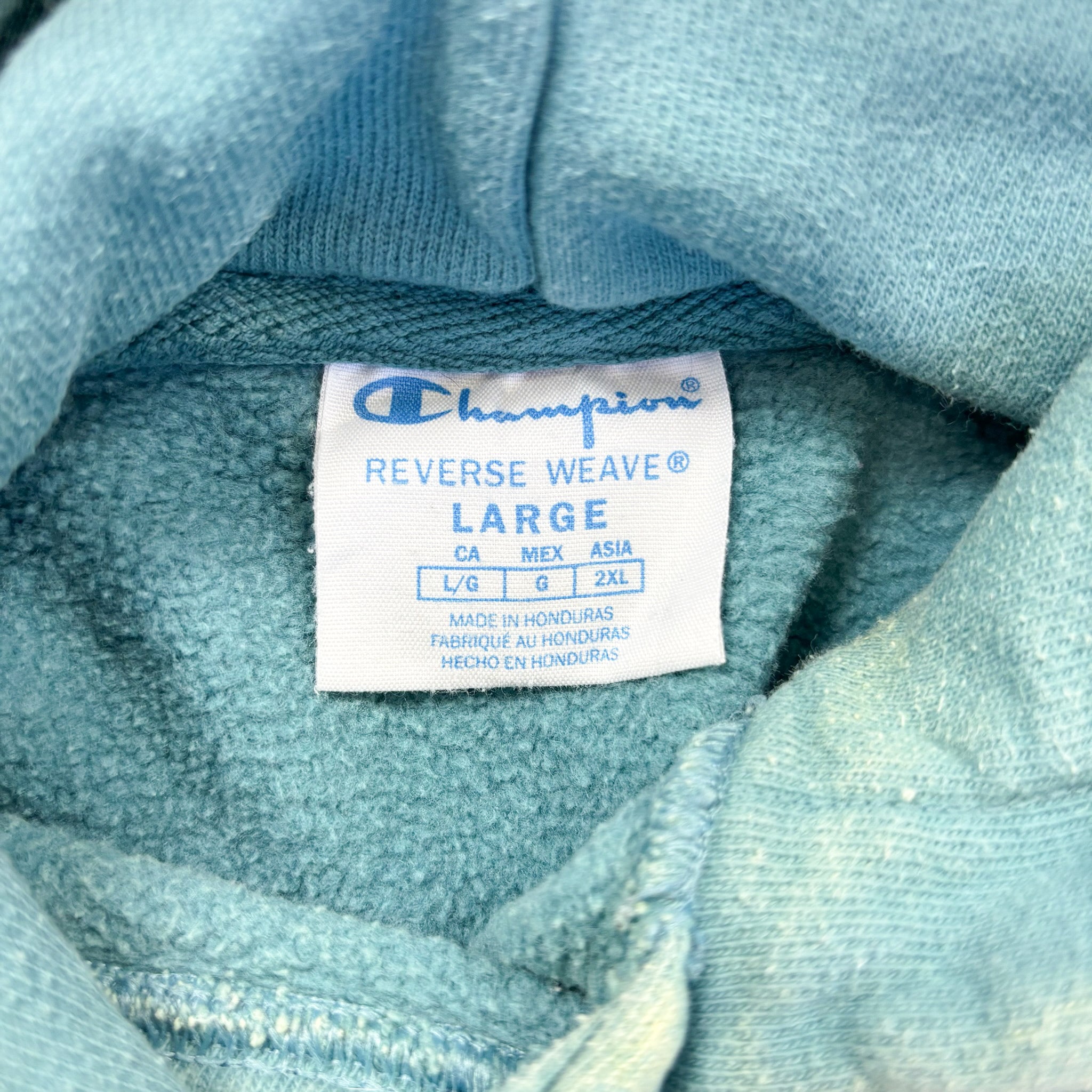 F- Vintage Champion Reverse Weave Teal Hoodie