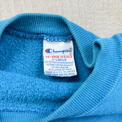 F- Vintage Champion Reverse Weave Made in USA Blue Crewneck