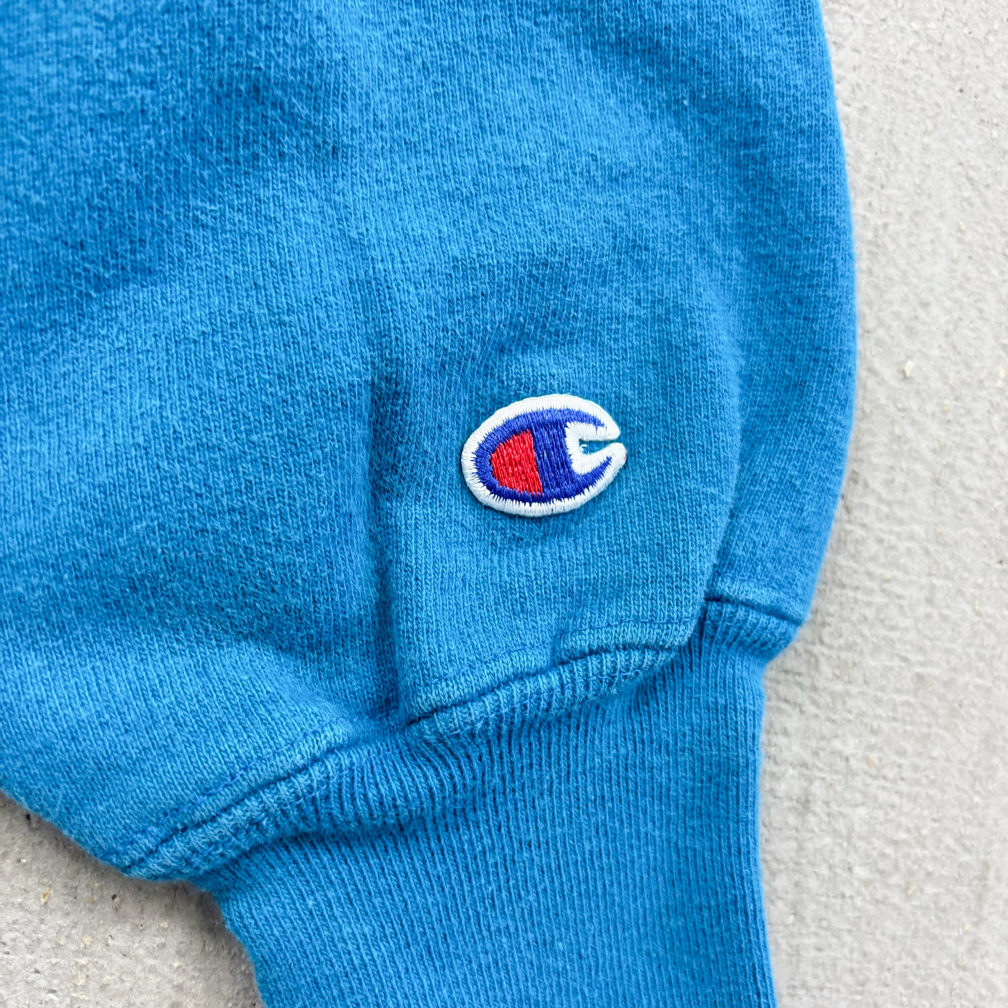 F- Vintage Champion Reverse Weave Made in USA Blue Crewneck