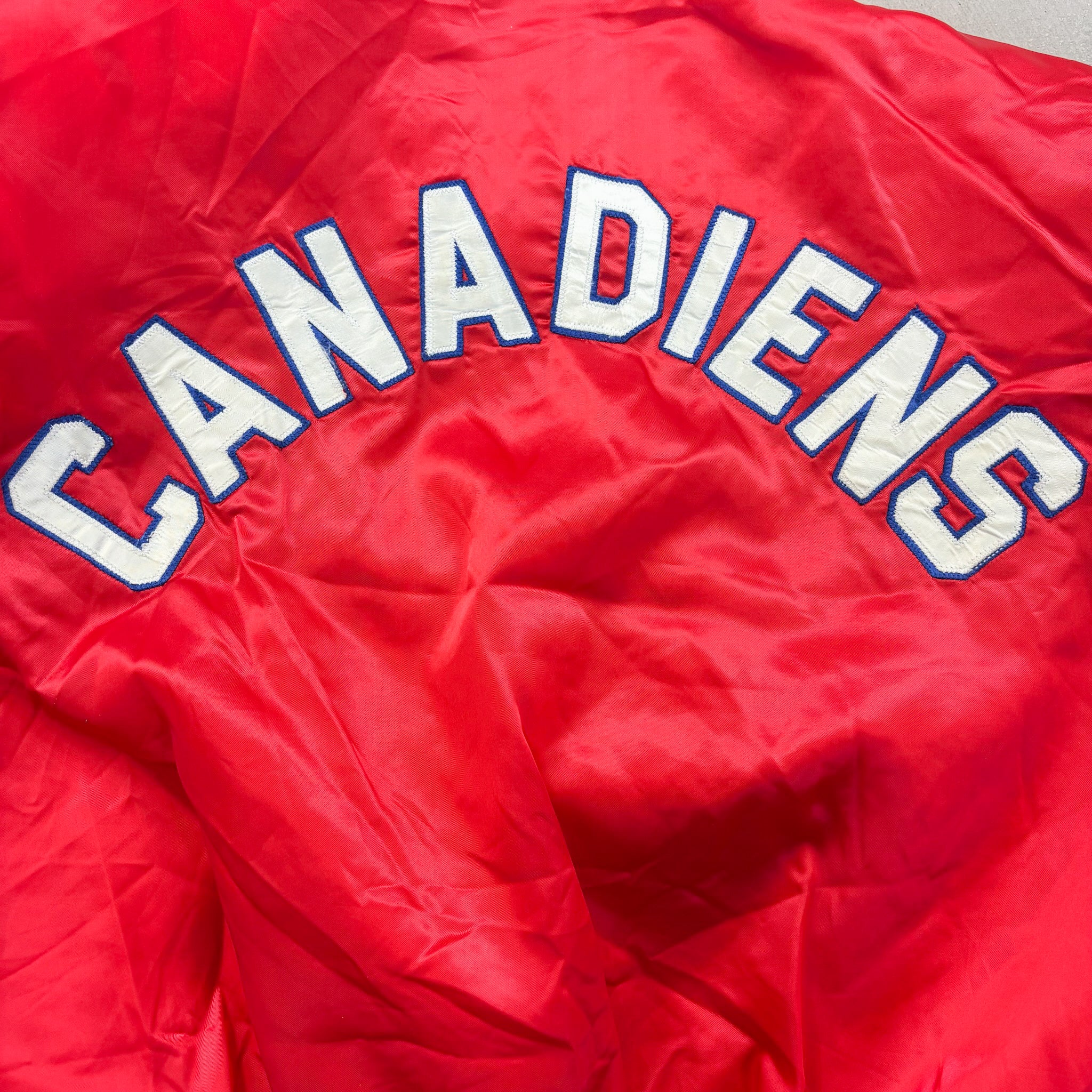 F- Vintage Montreal Canadiens NHL Satin Bomber Jacket