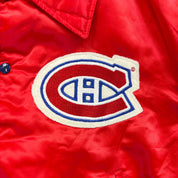 F- Vintage Montreal Canadiens NHL Satin Bomber Jacket
