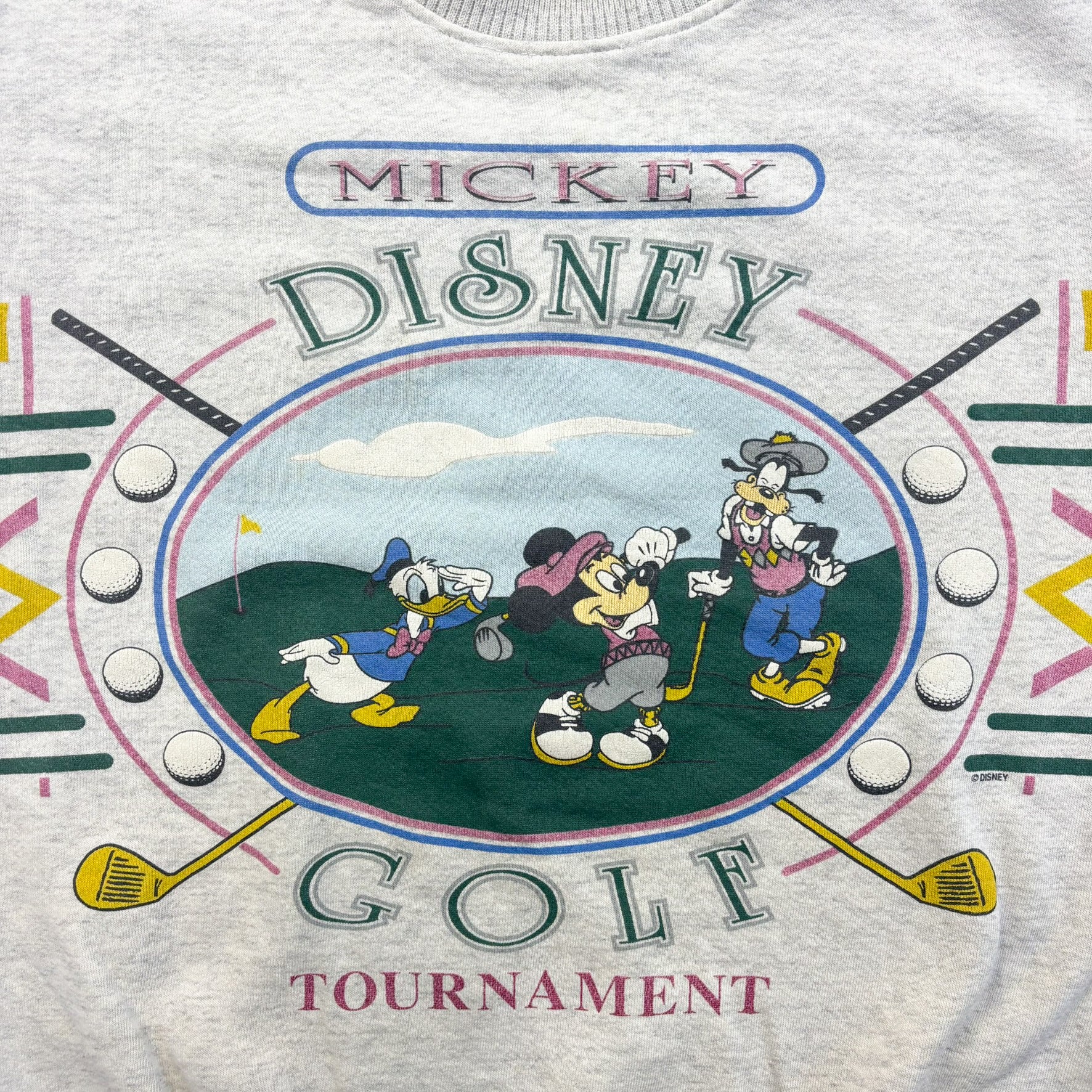 F- Vintage Disney Pro Mickey Disney Golf Tournament Graphic Crewneck