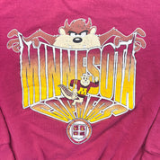 F- Vintage '96 Looney Tunes & University Of Minnesota Gophers Crewneck