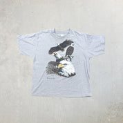 F- Vintage Parksville BC Eagles Animal Print Tee