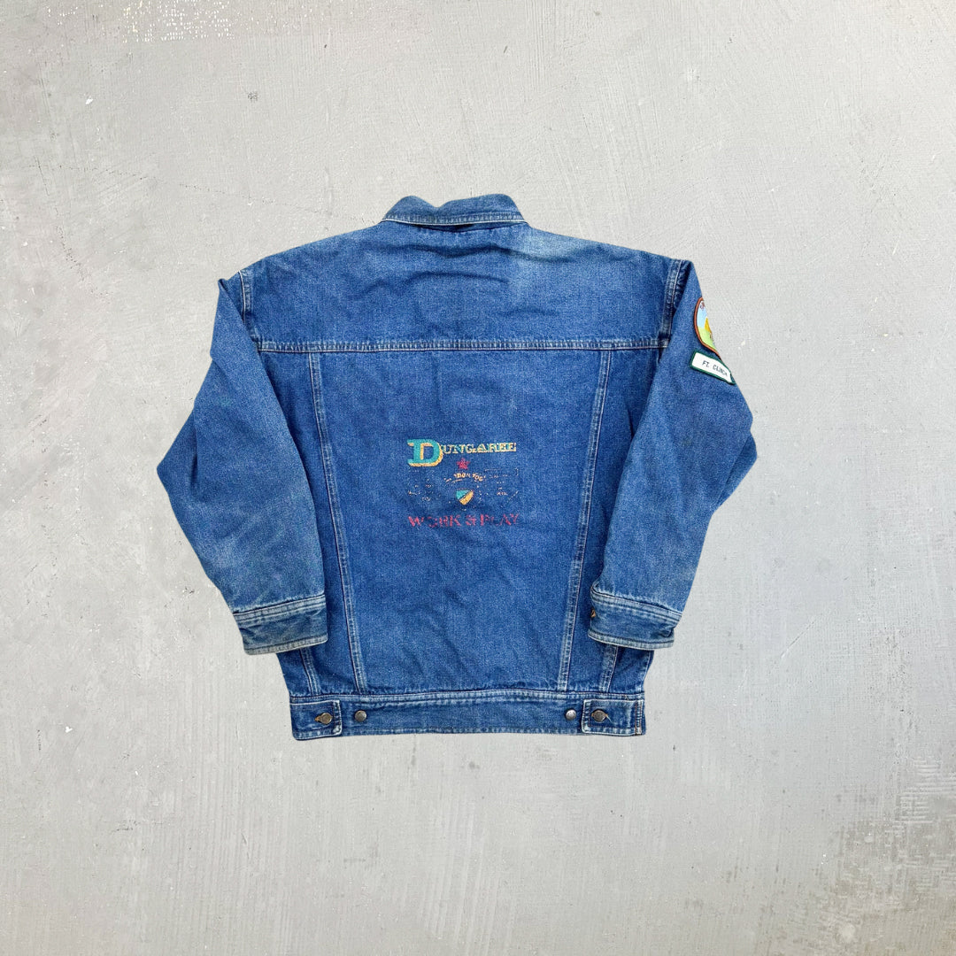 F- Vintage London Fog Patches Denim Jacket