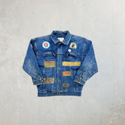 F- Vintage London Fog Patches Denim Jacket