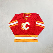 F- Vintage Calgary Flames NHL CCM Jersey