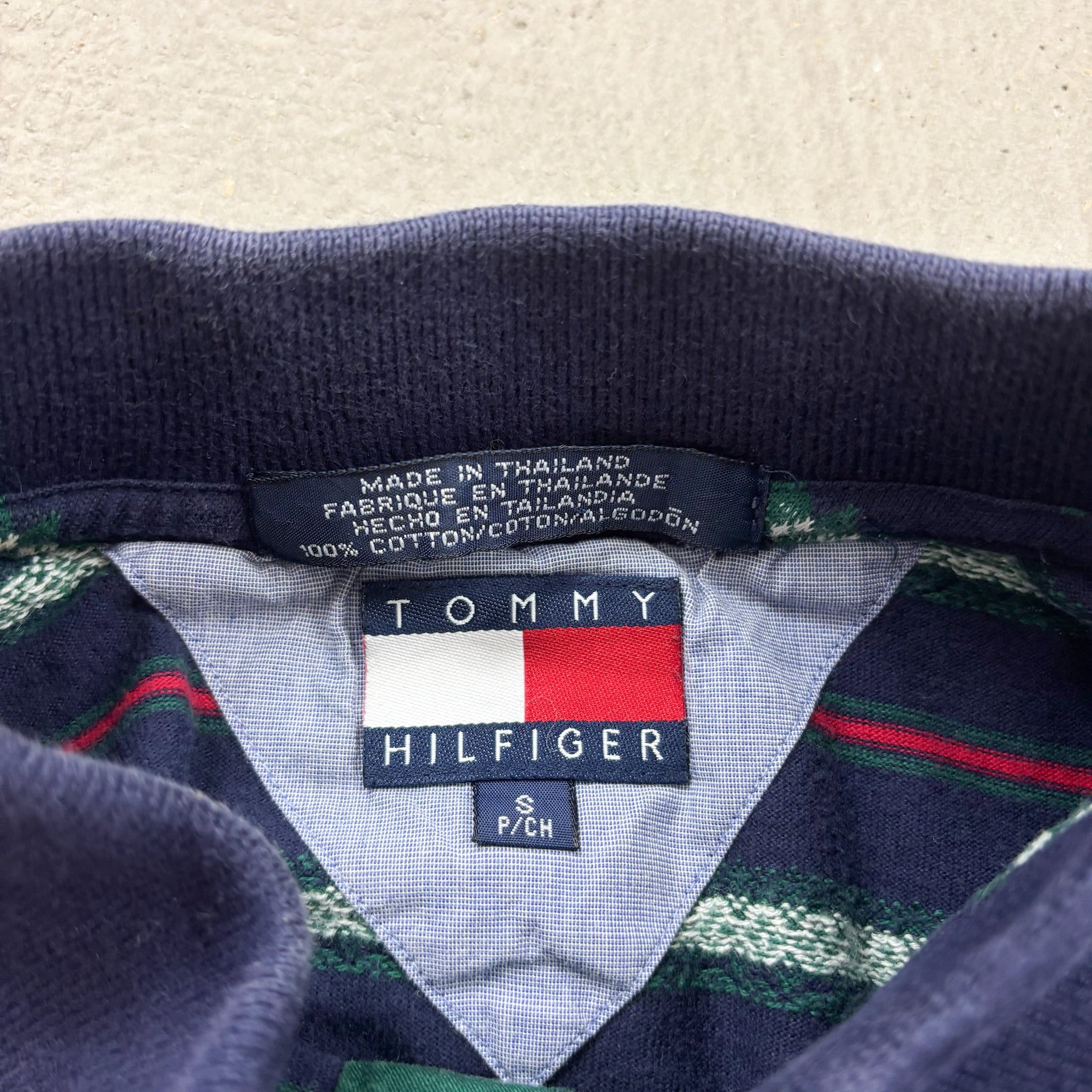 F- Vintage Tommy Hilfiger Striped Polo Shirt