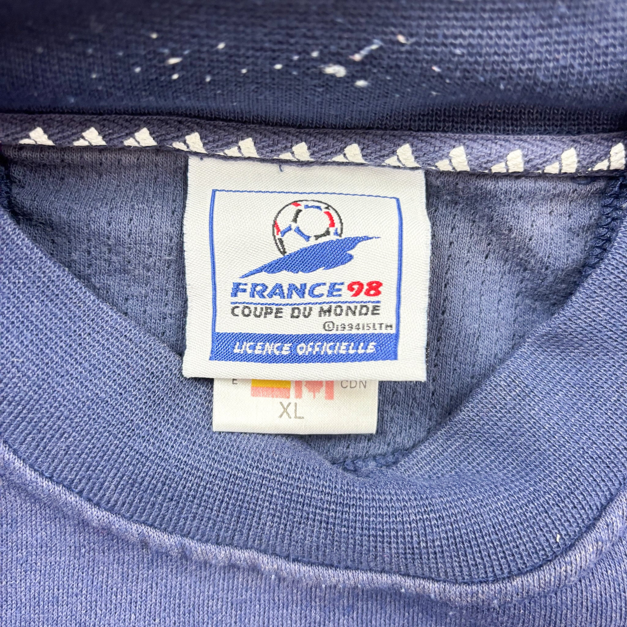 F- Vintage '98 Adidas France World Cup Embroidered Crewneck