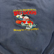 F- Vintage Big Dogs Stay In The Pit Embroidered Crewneck