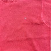 F- Vintage Tommy Hilfiger Red Plain Knit Sweater